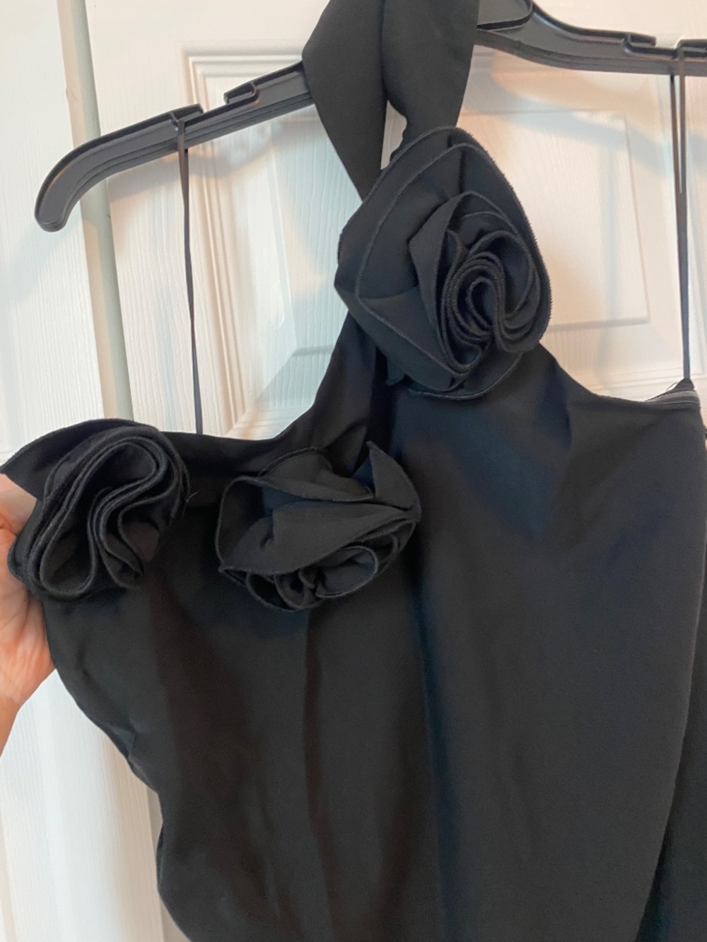 Astr The Label Black Rosette Mini Halter Dress - Picture 5 of 9